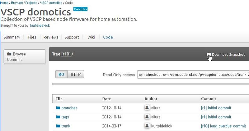 Mespelare VSCP firmware