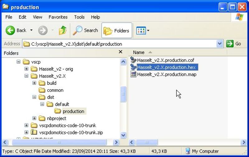 Mespelare VSCP firmware