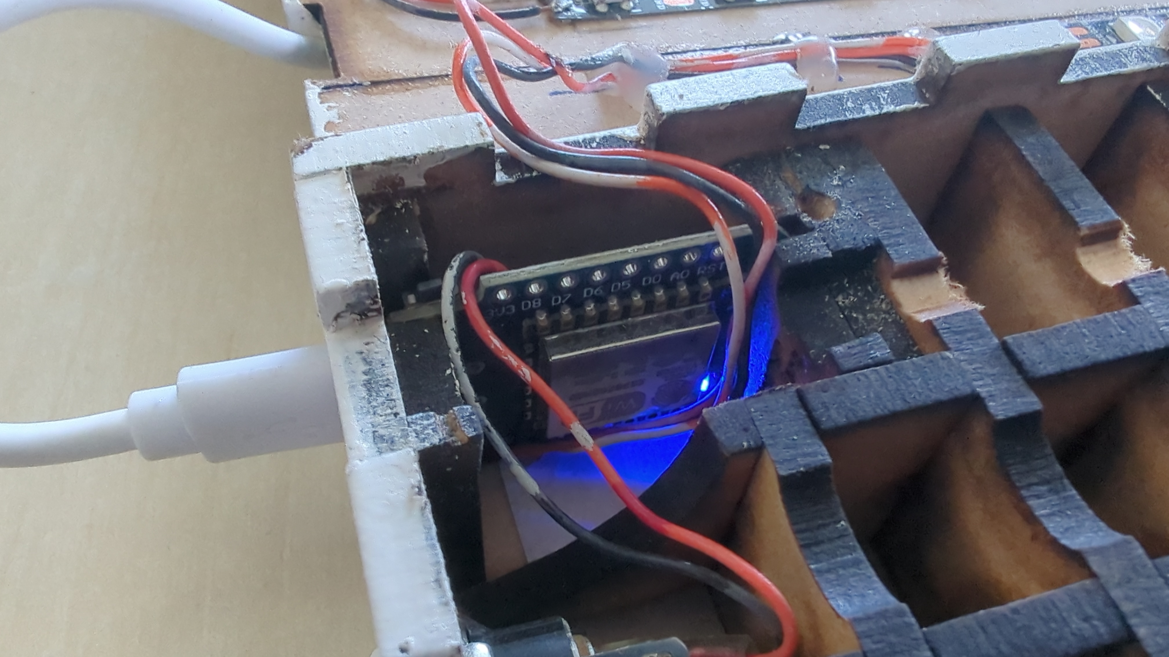The controller, wired up
